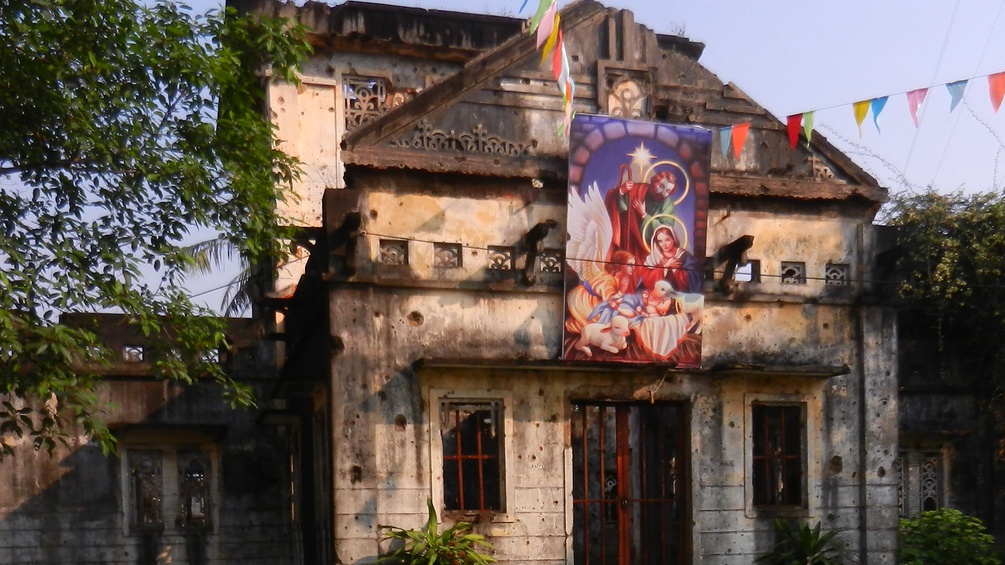 Zerstörte Kirche in Quang Tri