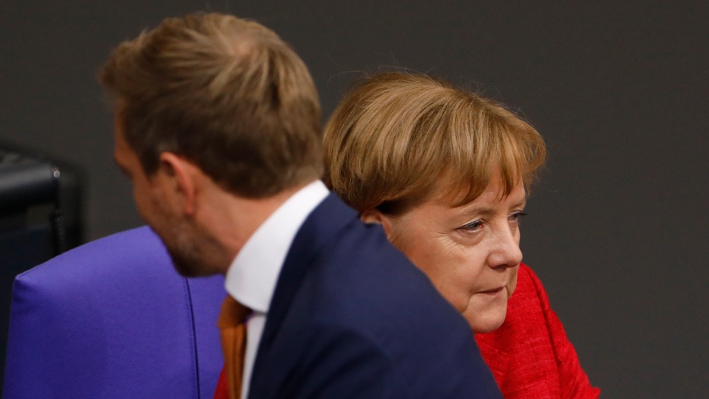 Christian Lindner und Angela Merkel