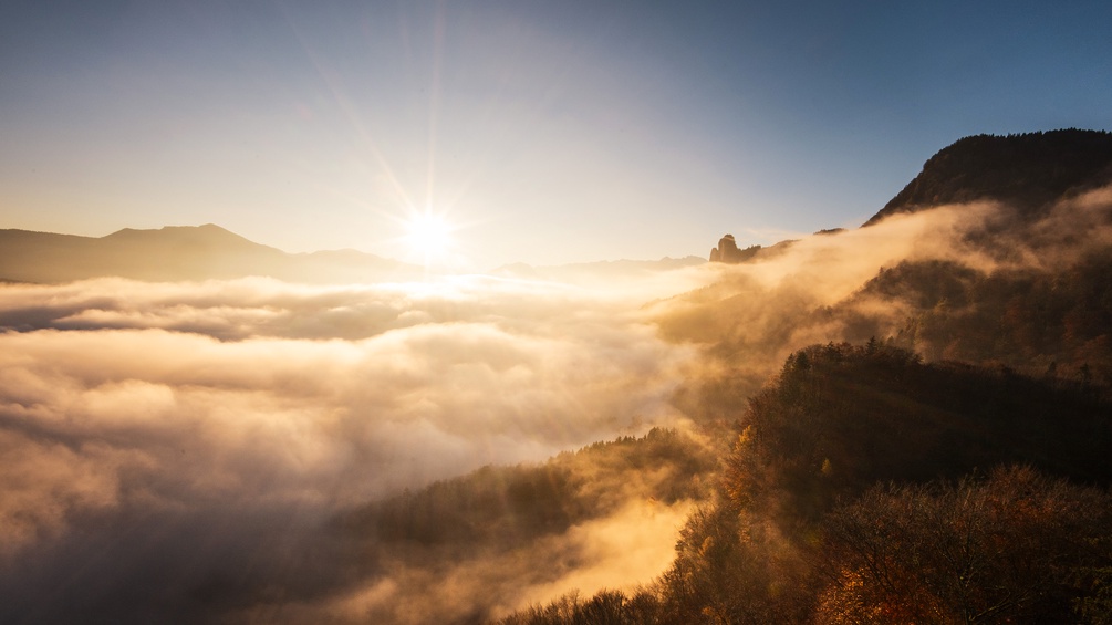 Die Barmsteine bei Hallein - Sonnenaufgang