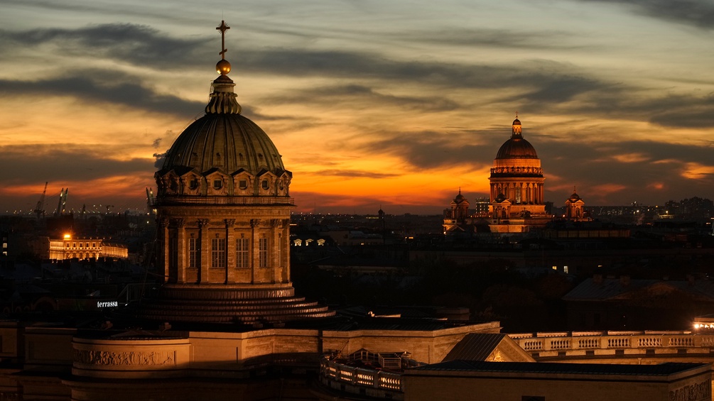 Sonnenuntergang in St. Petersburg/Leningrad