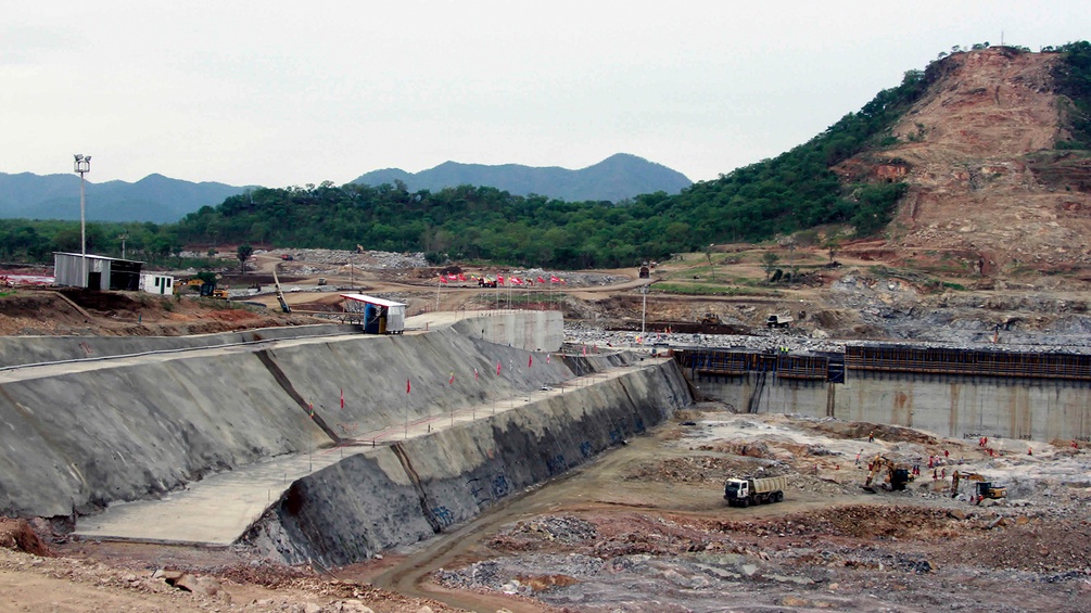 Bauarbeiten des Grand-Ethiopian-Renaissance-Damm
