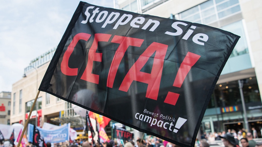 Demonstration gegen CETA