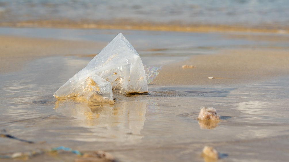 Plastikmüll am Strand