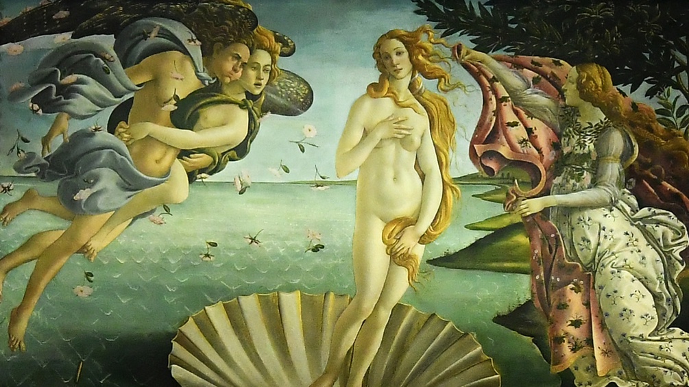 "The birth of Venus" von Botticelli