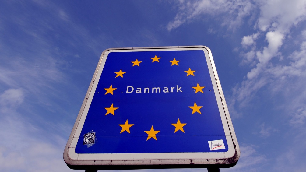 Eu Schild mit Danmark Aufschrift