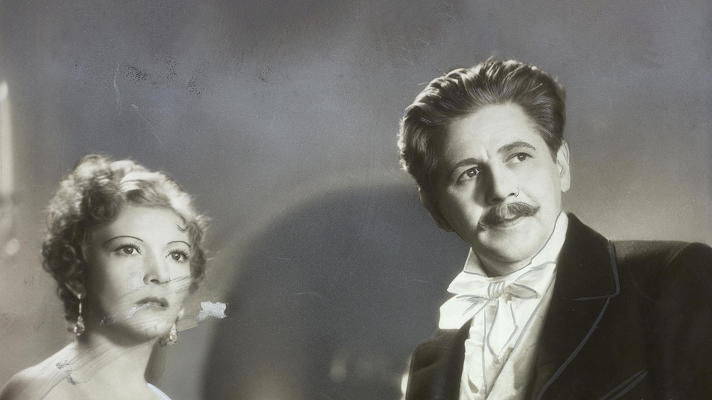 Rollenbildnis Paul Hörbiger aus dem Film "Walzer aus Wien" zusammen mit Elisa Illiard