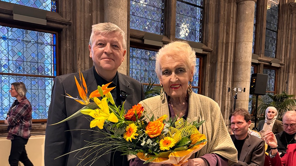 Edith Riether und Helmut Schüller von der "Initiative Weltethos Österreich"
