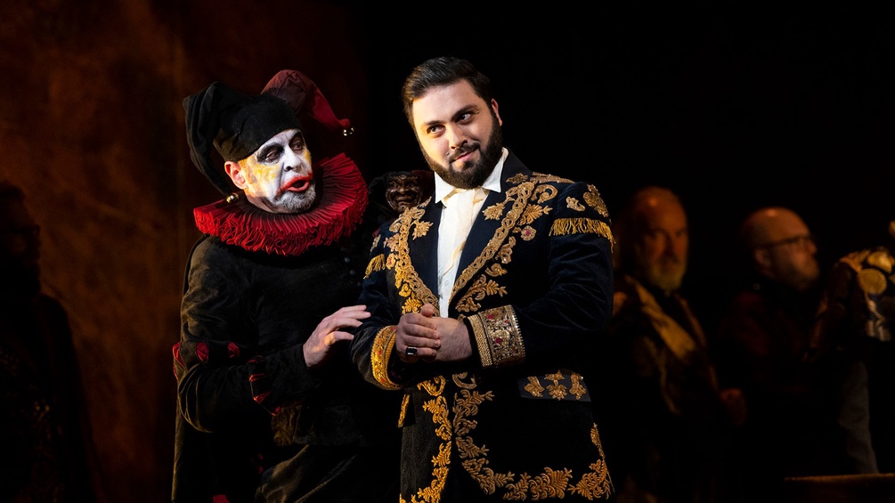 Szene aus "Rigoletto" mit Liparit Avetisyan und Carlos Alvarez