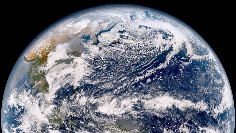 STR / JAPAN METEOROLOGICAL AGENCY / AFP Die Erde fotografiert vom Wettersalteliten Himawari-9
