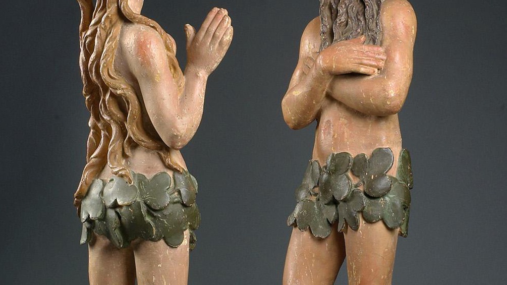 Figurengruppe "Adam und Eva",eine mittelitalienische Arbeit um 1580.