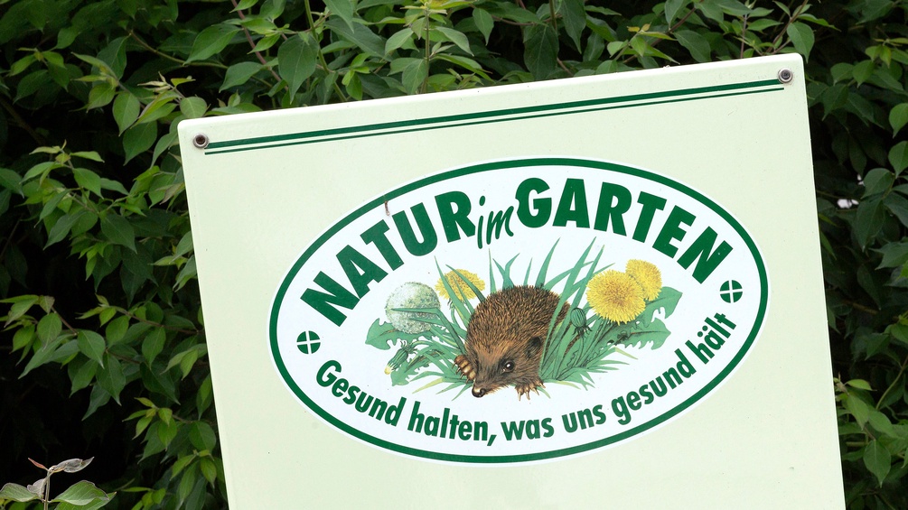 Naturgarten-Schild