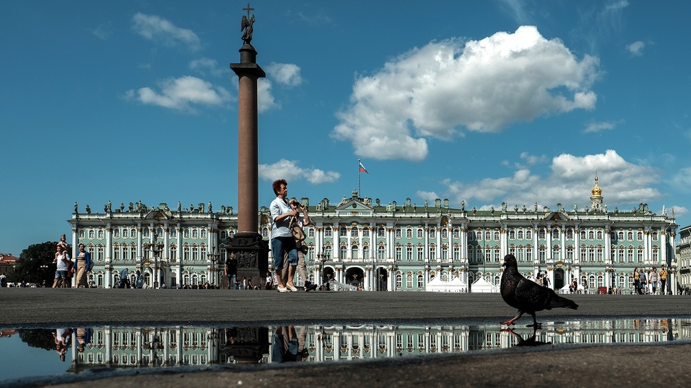 Fassade des Winterpalais in St. Petersburg