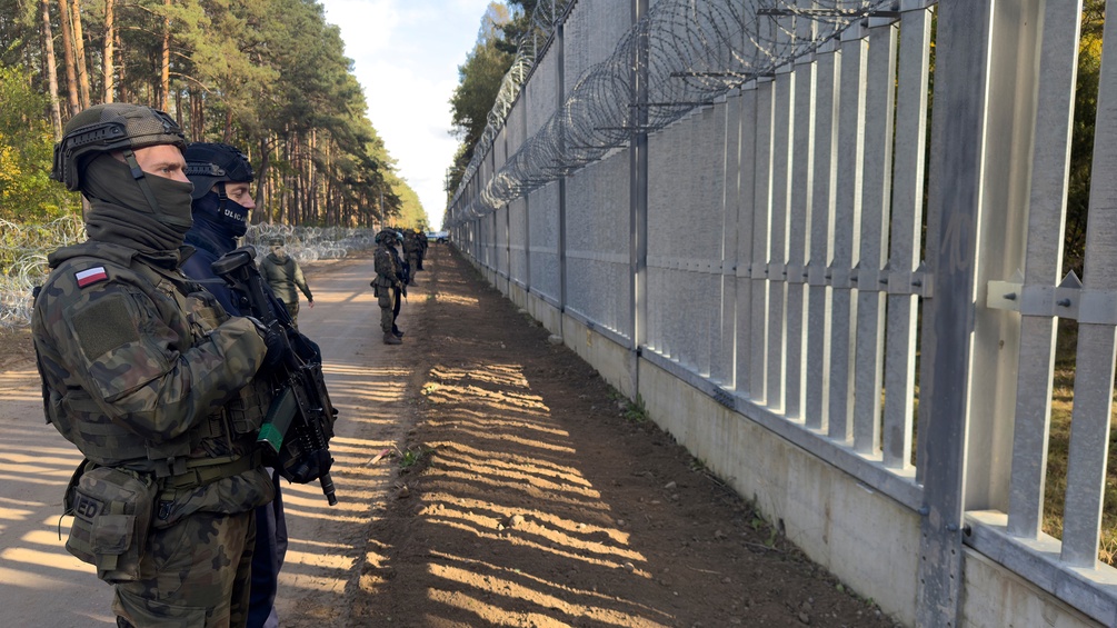 Militär an der polnischen Grenze