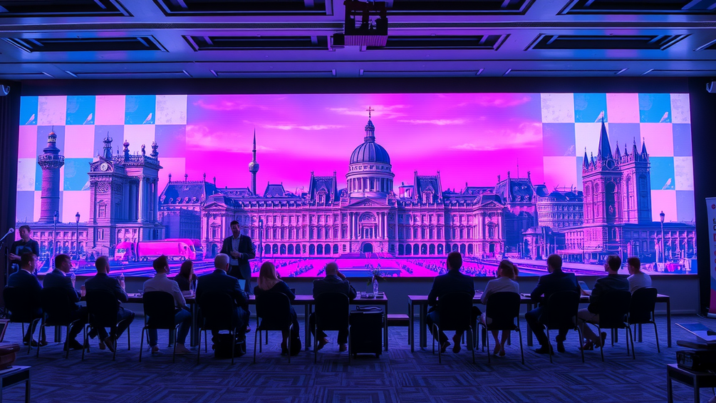 KI-generiertes Bild zu: Konferenz in Wien mit dem Titel "Safe Democracy"