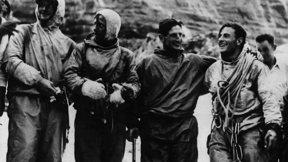 Objekt Objekt  Titel     Erstbesteigung der Eiger-Nordwand am 26. Juli 1938: Heinrich Harrer (Graz), Fritz Kasparek (Wien), Andreas Heckmair (Traunstein) und Ludwig Vörg (München).