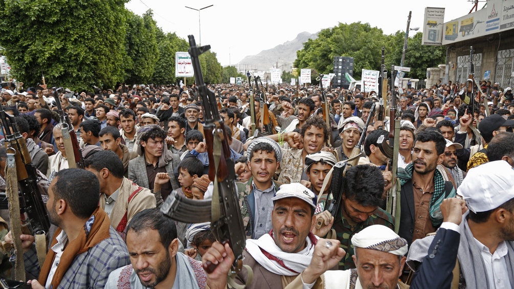 Houthi-Anhänger in Sanaa, Jemen