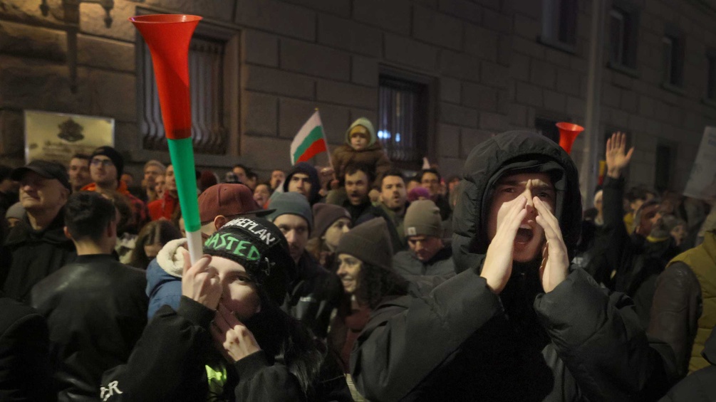 Demonstrant:innen in Bulgarien