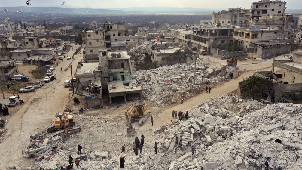 Zerstörte Stadt Harem, Bezirk Idlib