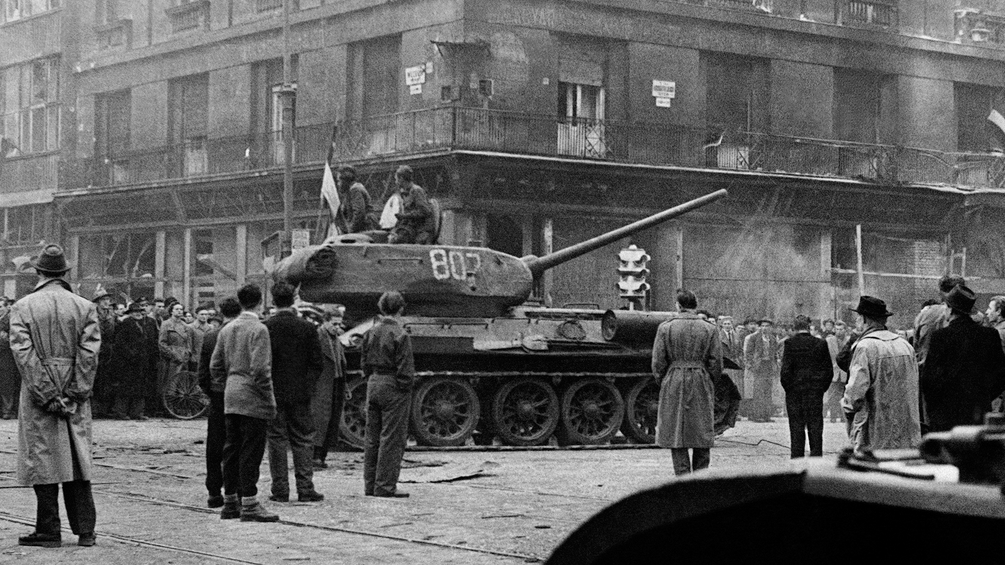 Russische Panzer in Budapest, 1956