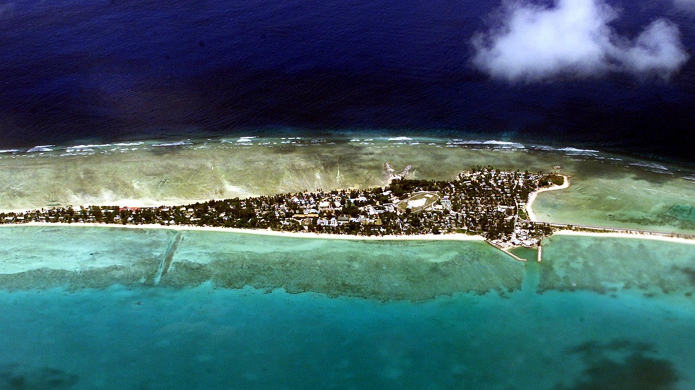 Eine der Inseln von Tarawa - Hauptstadt von Kiribati