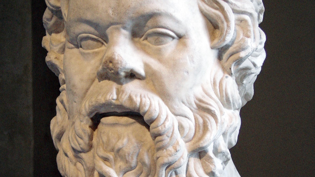Büste des Sokrates, Ausschnitt
