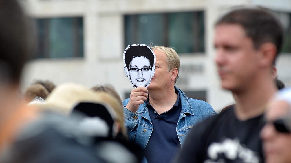 Snowden-Demonstration 2013 in Berlin