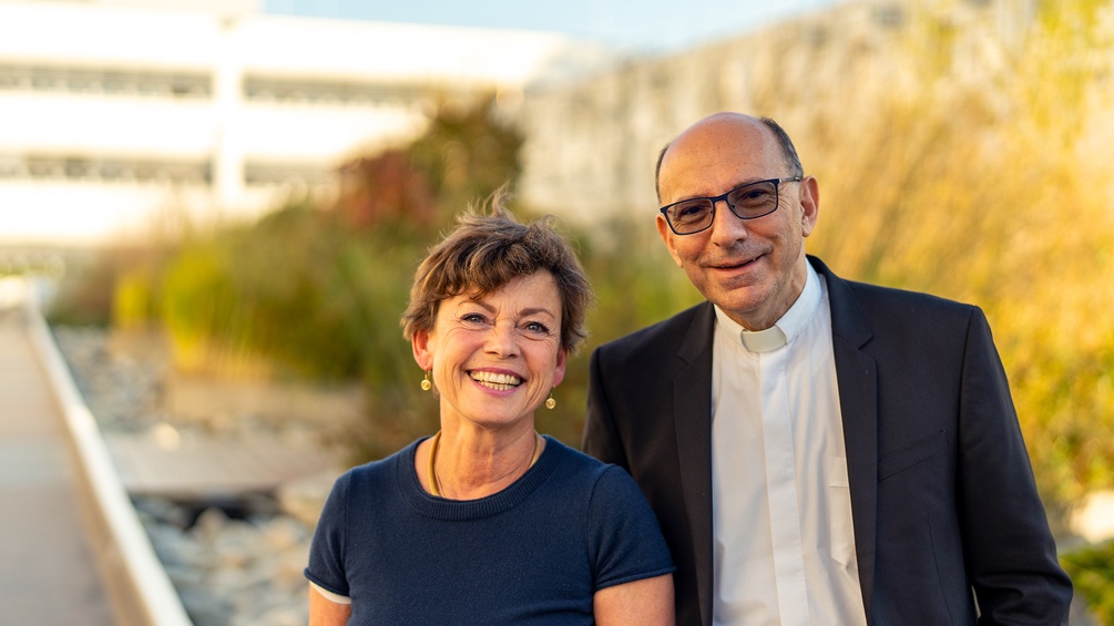 Renata Schmidtkunz und Mitri Raheb