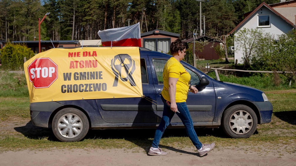 Protest gegen Atomkraft in Choczewo, Polen