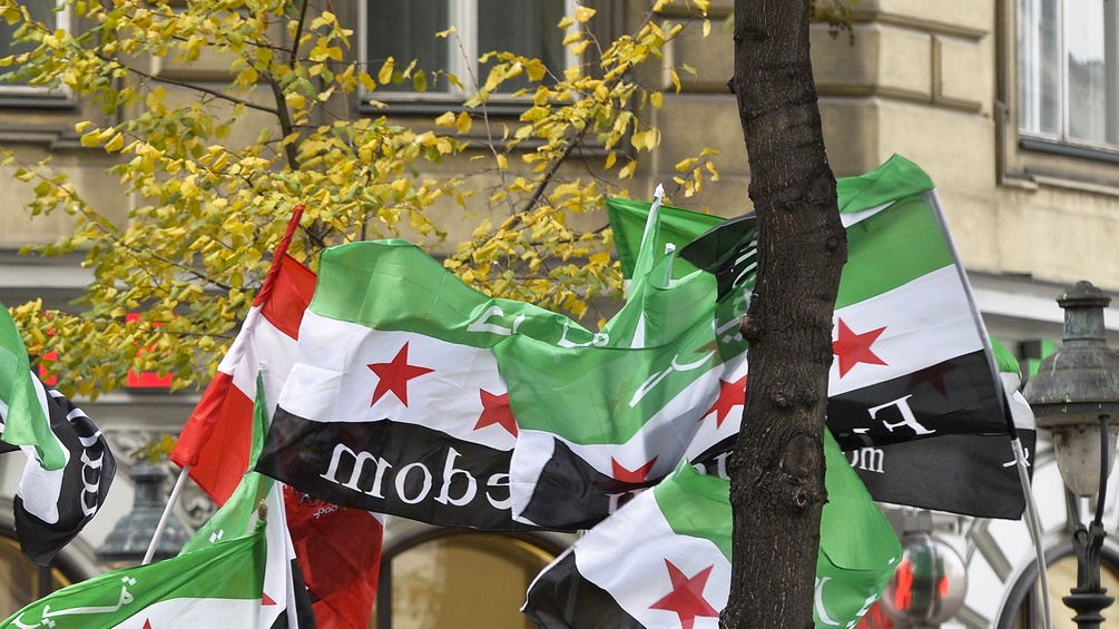 Syrische Fahnen in der Wiener Innenstadt