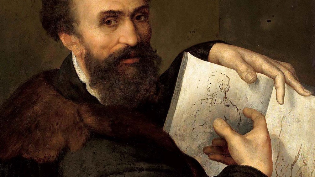 Michelangelo Buonarotti, gemalt von Bartolomeo Passarotti