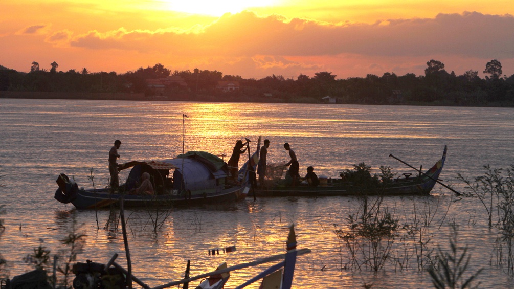 Sonnenuntergang in Kamboscha