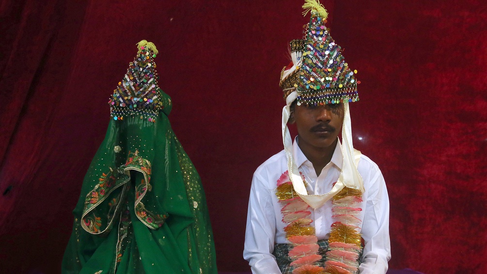 Hindu-Hochzeitspärchen