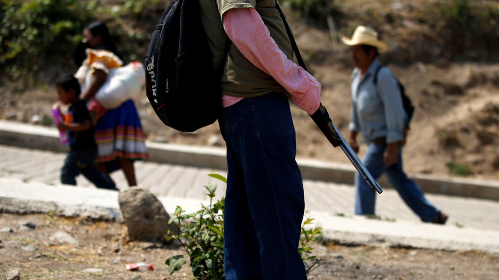 Bewaffneter Mann in Mexiko