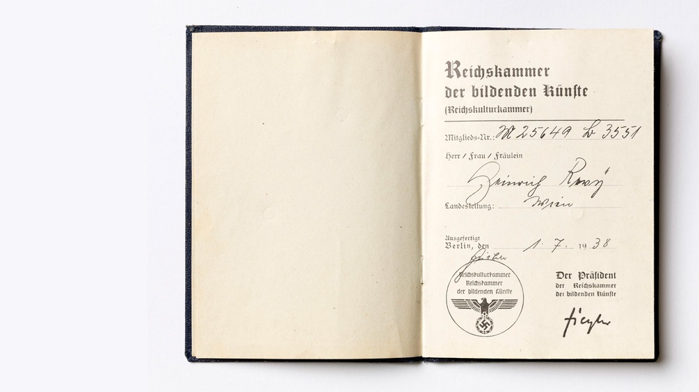 Mitgliedsbuch von Heinrich Revy, 1938