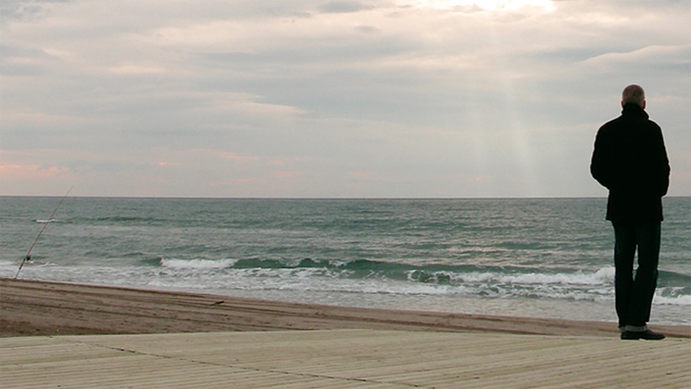 Mann am Meer, Ausschnitt des Buchcovers