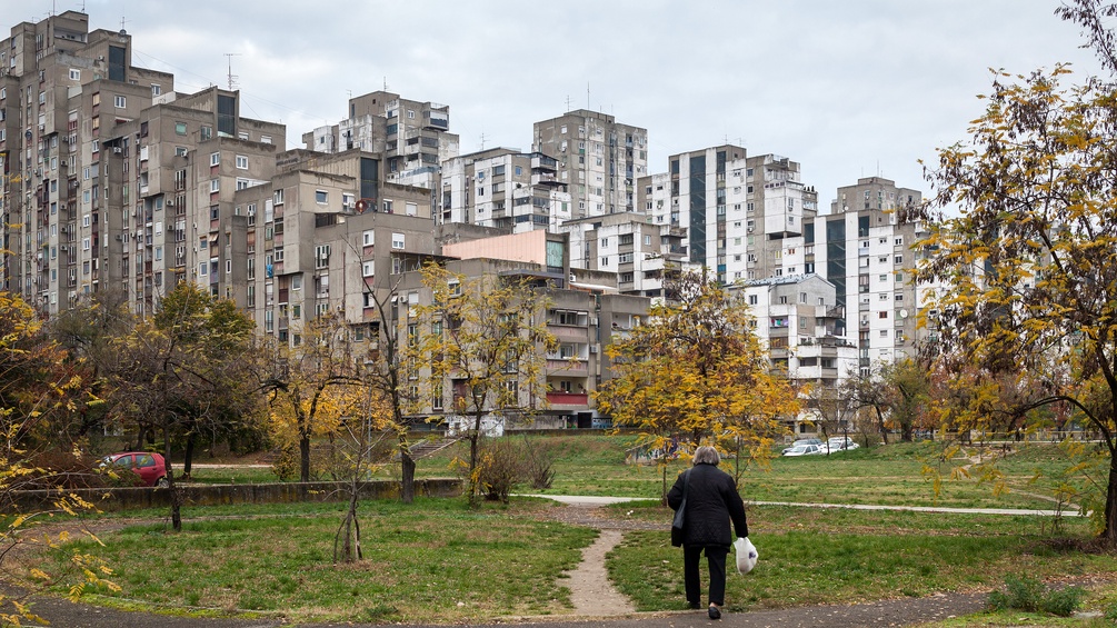 PICTUREDESK.COM/CARO/MUHS Plattenbausiedlung an der Ulica Jurija Gagrina in Neu-Belgrad