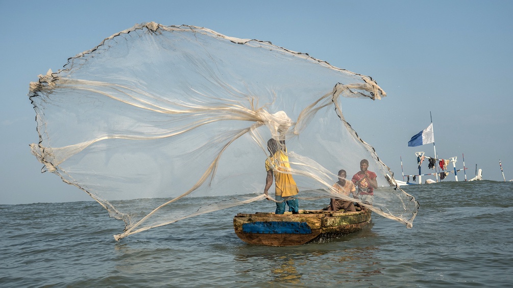 Fischer im Golf von Golf von Guinea