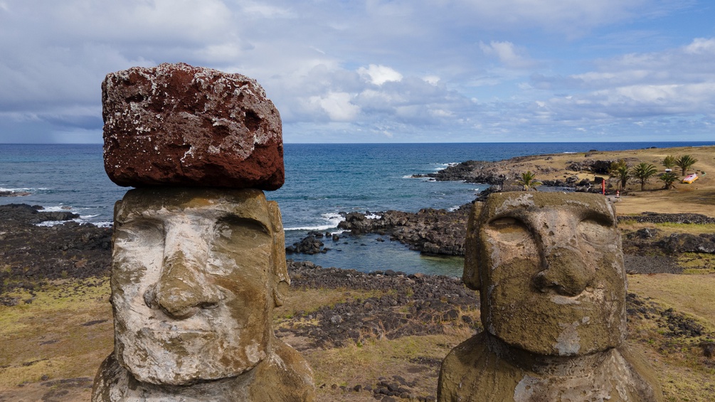 Moai Statuen in Rapa Nui.