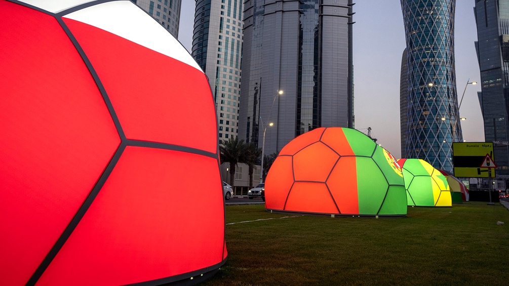 Fußballinstallationen in Doha, Katar