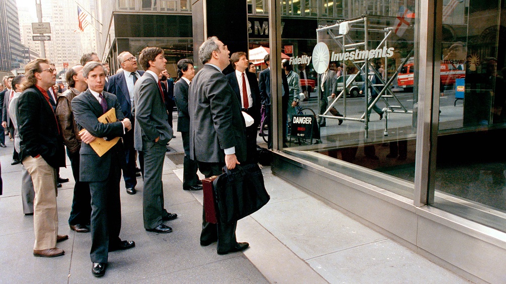 Schwarzer Montag in New York, 1987: Männer in Anzügen
