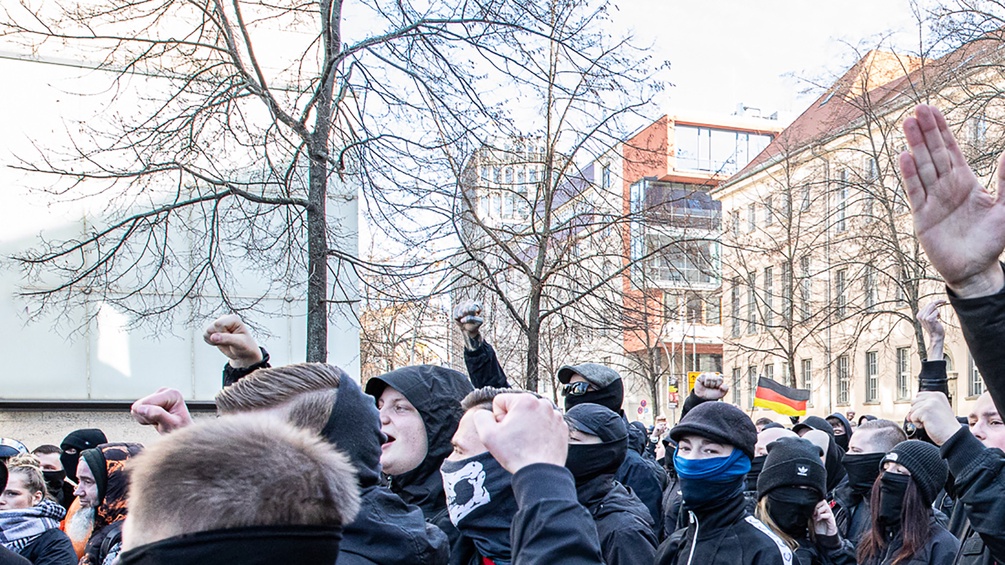 Demonstration von Rechtsradikalen