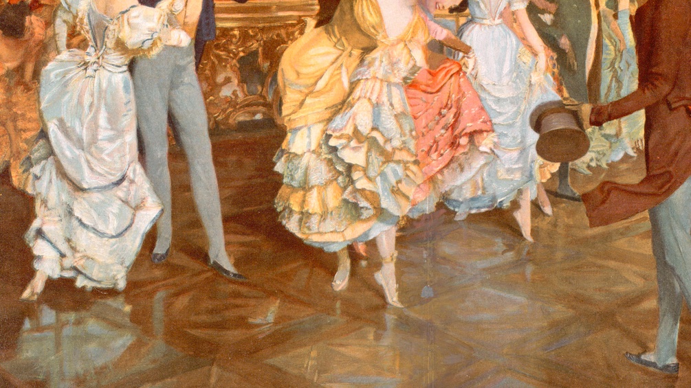 Tanzszene im Biedermeier