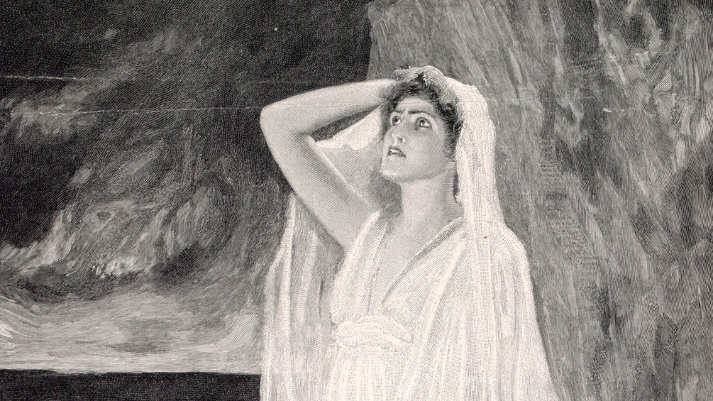 "Alceste" von Christoph Willibald Gluck, Holzstich (Ausschnitt)