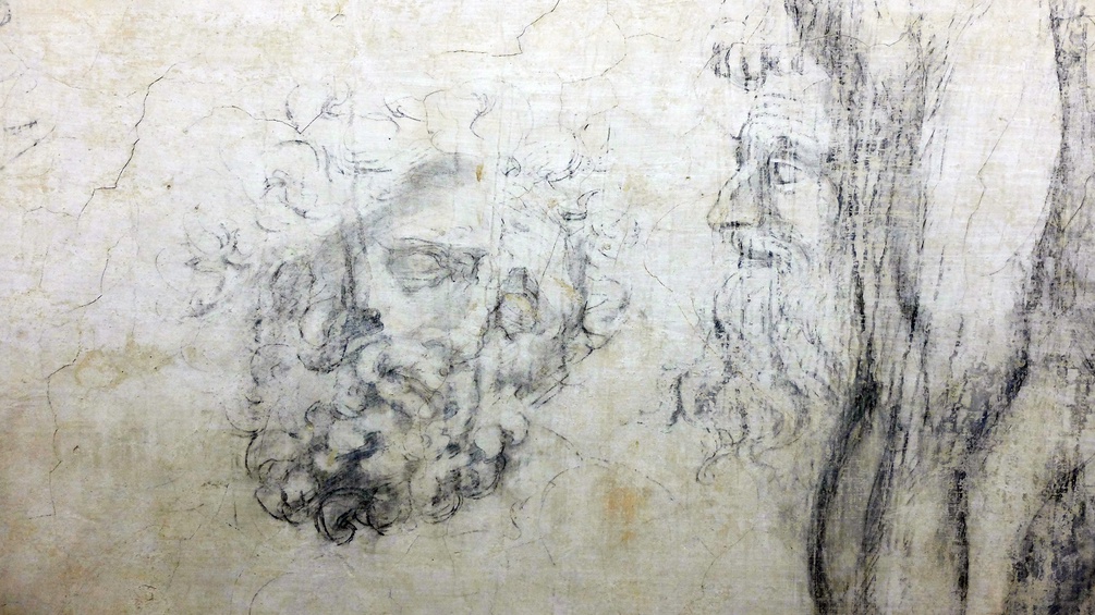 Michelangelo's Skizzen im Keller der Medici Kapelle