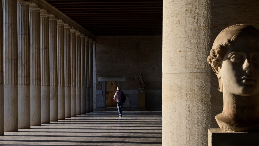 Säulenhalle in Griechenland.