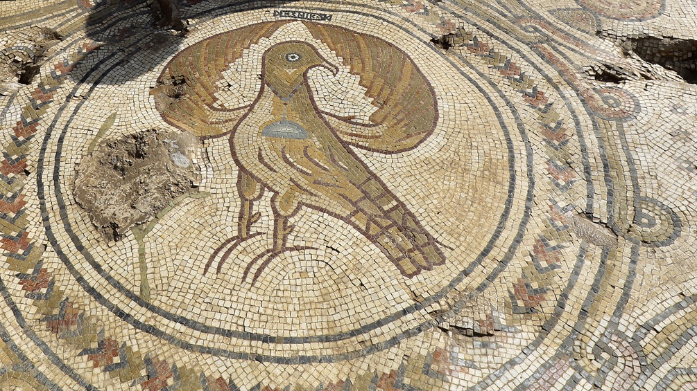 Byzantinisches Mosaik, das einen Adler zeigt - das Symbol dieser Zeit.