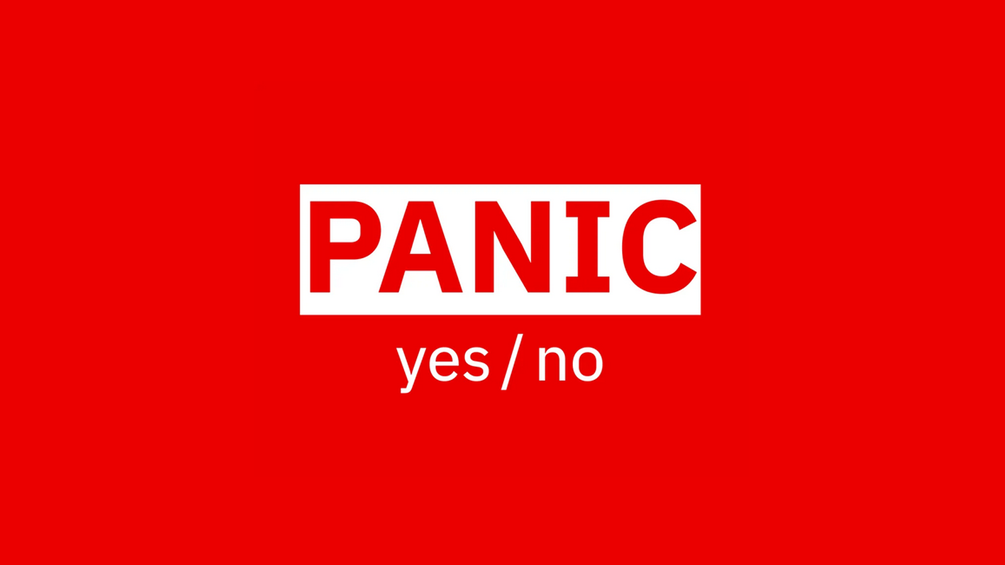 Logo des Ars Electronica Festivals 2025 "Panic - yes/no"