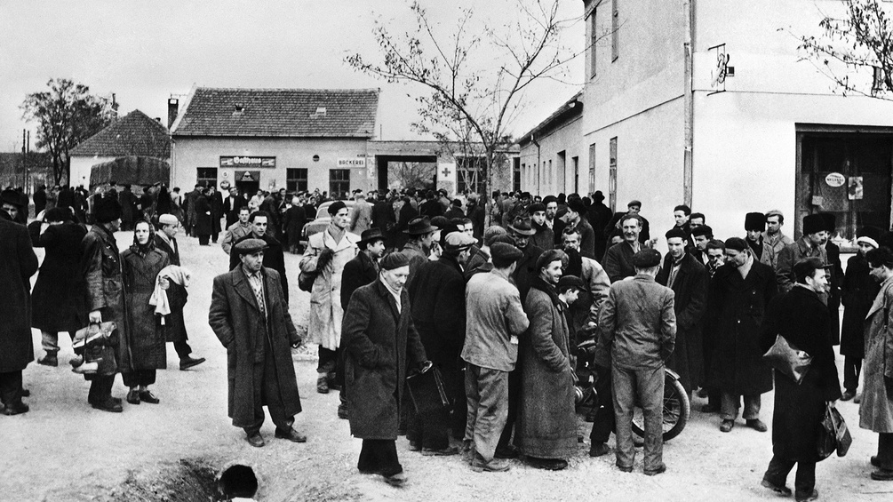 Ungarische Flüchtlinge in Andau 1956