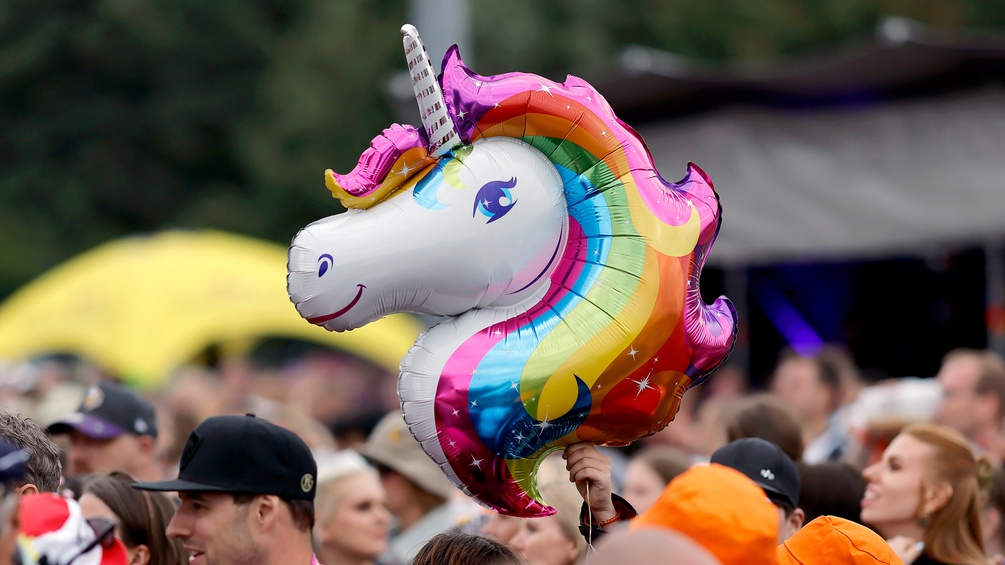 Große Partyschlager-Party: Einhornluftballon