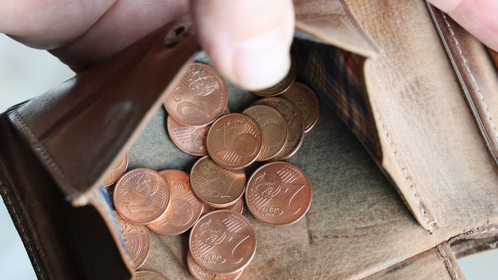 Cent-Münzen im Geldbörserl